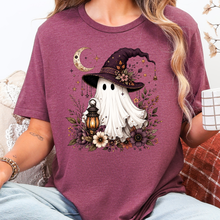 Load image into Gallery viewer, Wholesale Witch Hat Ghost Graphic Tee - Heather Maroon
