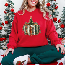 Load image into Gallery viewer, Wholesale Christmas Tree Book Sweatshirt - Red Sweatshirt

