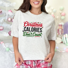 Load image into Gallery viewer, Wholesale Christmas Calories Don't Count Graphic Tee - Ash Tee
