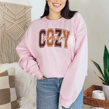 Load image into Gallery viewer, Wholesale Cozy Season Cursive Sweatshirt - Light Pink Sweatshirt
