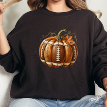 Load image into Gallery viewer, Wholesale Football Pumpkin Graphic Sweatshirt - Dark Chocolate
