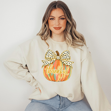 Load image into Gallery viewer, Wholesale Colorful Thankful Pumpkin Sweatshirt - Sand Sweatshirt
