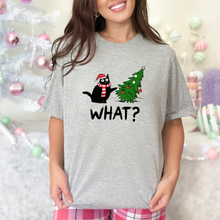 Load image into Gallery viewer, Wholesale Cat What? Graphic Tee - Grey Tee
