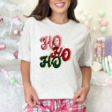 Load image into Gallery viewer, Wholesale Yarn Ho Ho Ho Graphic Tee - Ash Tee
