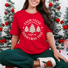 Load image into Gallery viewer, Wholesale Farm Fresh Cake Tree Graphic Tee - Red Tee
