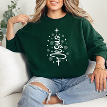 Load image into Gallery viewer, Wholesale Jesus Christmas Tree Sweatshirt - Forest Sweatshirt
