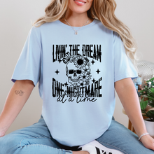Load image into Gallery viewer, Wholesale Livin the Dream Graphic Tee - Baby Blue Tee
