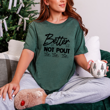 Load image into Gallery viewer, Wholesale Better Not Pout Graphic Tee - Heather Forest Tee
