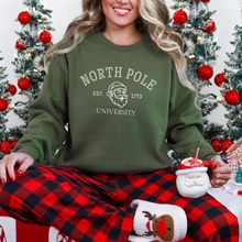 Load image into Gallery viewer, Wholesale North Pole University Sweatshirt - Military Green Sweatshirt
