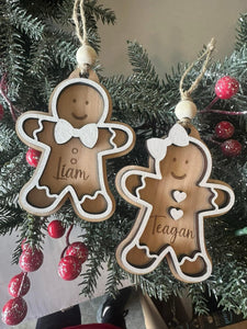 Custom Gingerbread Name Ornaments