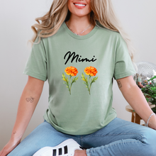 Load image into Gallery viewer, Wholesale Custom Birth month flowers Graphic Tee - Sage Tee
