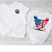 Load image into Gallery viewer, Wholesale American Baseball Drip Graphic Tee - White Tee
