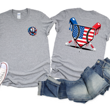 Load image into Gallery viewer, Wholesale American Baseball Drip Graphic Tee - Grey Tee
