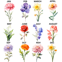 Load image into Gallery viewer, Wholesale Custom Birth month flowers Graphic Tee - Pink Tee
