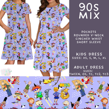 Load image into Gallery viewer, Batch #601 - Cool Characters 19 - Closes 10/21 - ETA mid Dec - 90s Mix Adult &amp; Kids Dresses
