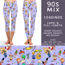 Load image into Gallery viewer, Batch #601 - Cool Characters 19 - Closes 10/21 - ETA mid Dec - 90s Mix Full and Capri Length Leggings

