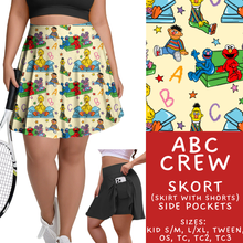 Load image into Gallery viewer, Batch #454 - Cool Characters 10 - Closes 11/26 - ETA mid Jan - ABC Crew Skort
