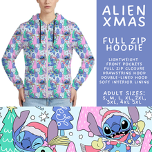 Load image into Gallery viewer, Batch #558 - Magical Character Christmas - Closes 7/20 - ETA mid/late Sept - Alien Xmas Full Zip Hoodie
