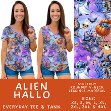Load image into Gallery viewer, Batch #567 - Magical Character Halloween - Closes 8/10 - ETA early Oct - Alien Hallo Everyday Tank &amp; Tee
