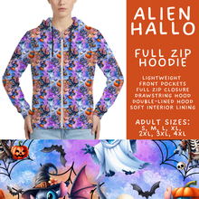 Load image into Gallery viewer, Batch #567 - Magical Character Halloween - Closes 8/10 - ETA early Oct - Alien Hallo Full Zip Hoodie
