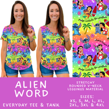 Load image into Gallery viewer, Batch #608 - Magic in Words - Closes 11/4 - ETA early Jan - Alien Word Everyday Tank &amp; Tee
