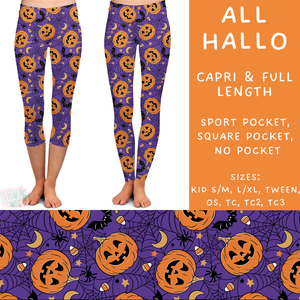 Ready To Ship - All Hallo Full Length Leggings - Square Pocket OS