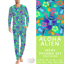 Load image into Gallery viewer, Batch #590 - Magical Family Pajamas - Closes 9/18 - ETA mid Nov - Aloha Alien Men's Pajama Set
