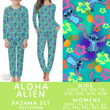 Load image into Gallery viewer, Batch #590 - Magical Family Pajamas - Closes 9/18 - ETA mid Nov - Aloha Alien Women's &amp; Kid's Pajama Set
