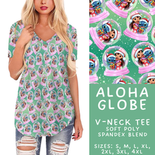 Load image into Gallery viewer, Batch #432 - Winter Globes - Closes 10/17 - ETA early December - Aloha Globe V-Neck Tee
