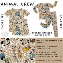 Load image into Gallery viewer, Ready to Ship - Animal Crew Bamboo Short Sleeper Set - 4T, 5T &amp; 7

