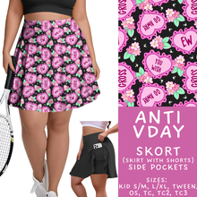 Load image into Gallery viewer, Batch #453 - Love Day 2 - Closes 11/24 - ETA mid Jan - Anti Vday Skort
