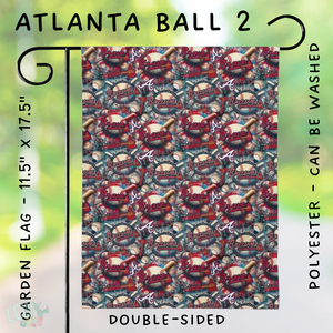 Batch #312 - Strike Out Baseball Flags - Closes 3/28 - ETA late May - Atlanta Ball 2 Garden Flag