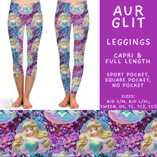 Load image into Gallery viewer, Batch #557 - Princess Glitter - Closes 7/17 - ETA mid Sept - Aur Glit Full and Capri Length Leggings
