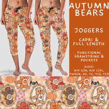 Load image into Gallery viewer, Batch #583 - Magical Character Fall - Closes 9/9 - ETA early Nov - Autumn Bears Full and Capri Length Joggers
