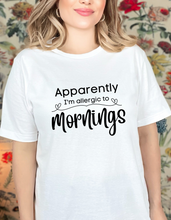 Load image into Gallery viewer, Wholesale Allergic to Mornings Graphic Tee - Grey
