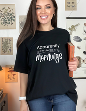 Load image into Gallery viewer, Wholesale Allergic to Mornings Graphic Tee - Black
