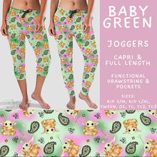Load image into Gallery viewer, Batch #586 - Cool Characters 18 - Closes 9/16 - ETA mid Nov - Baby Green Full and Capri Length Joggers
