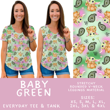 Load image into Gallery viewer, Batch #586 - Cool Characters 18 - Closes 9/16 - ETA mid Nov - Baby Green Everyday Tank &amp; Tee
