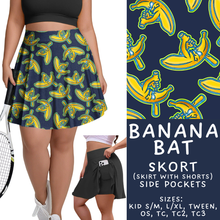 Load image into Gallery viewer, Batch #370 - Fun Run 12 - Closes 7/8 - ETA early Sept - Banana Bat Skort
