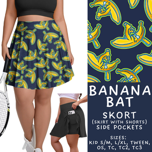Batch #370 - Fun Run 12 - Closes 7/8 - ETA early Sept - Banana Bat Skort