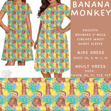 Load image into Gallery viewer, Batch #308 - Storybook Collection 2 - Closes 3/21 - ETA mid May - Banana Monkey Adult &amp; Kids Dresses
