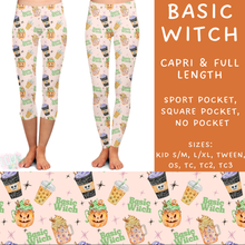 Load image into Gallery viewer, Ready To Ship - Basic Witch Full Length Leggings - Square Pocket TC2

