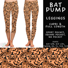 Load image into Gallery viewer, Batch #556 - Halloween 3 - Closes 7/15 - ETA mid Sept - Bat Pump Full and Capri Length Leggings
