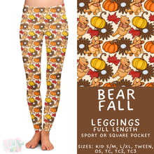 Load image into Gallery viewer, Ready to Ship - Bear Fall Full Length Leggings - Sport Pocket OS

