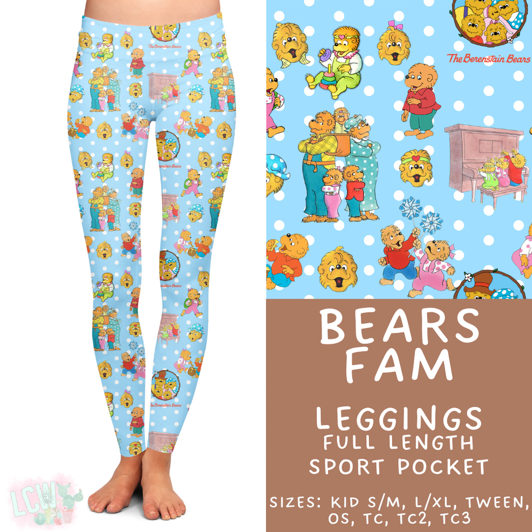 Batch #456 - Storybook Collection 4 - Closes 11/28 - ETA late Jan - Bears Fam Full Length Leggings