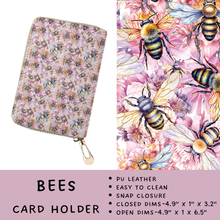 Load image into Gallery viewer, Batch #309 - Card Holders &amp; Mini Backpacks - Closing 3/24 - ETA late May - Bees Card Holder
