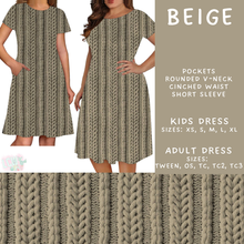 Load image into Gallery viewer, Batch #596 - Sweater Weather - Closes 10/9 - ETA early Dec - Beige Adult &amp; Kids Dresses

