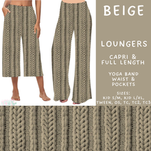 Load image into Gallery viewer, Batch #596 - Sweater Weather - Closes 10/9 - ETA early Dec - Beige Capri and Full Length Loungers

