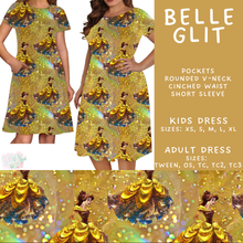 Load image into Gallery viewer, Batch #557 - Princess Glitter - Closes 7/17 - ETA mid Sept - Belle Glit Adult &amp; Kids Dresses
