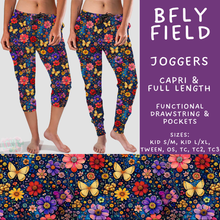Load image into Gallery viewer, Batch #607 - Fun Run 28 - Closes 11/2 - ETA early Jan - BFly Field Full and Capri Length Joggers
